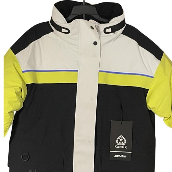 Ski-Doo Womens Size Medium NWT Insulated Typha X KANUK Jacket Hi Vis Yellow NEW - Picture 4 of 13